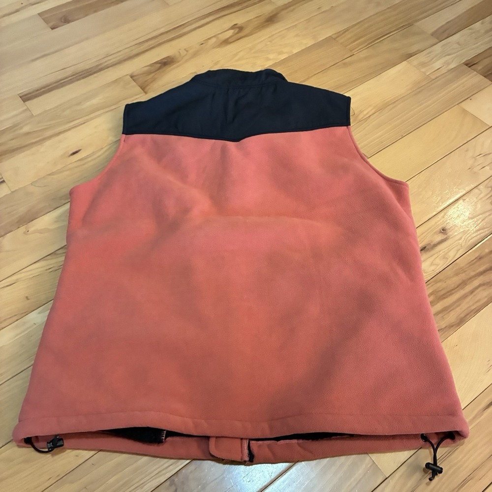 Buffalo Jackson Trading Co Mens XL Fleece Vest Salmon Pockets Sherpa Lines - Picture 4 of 4